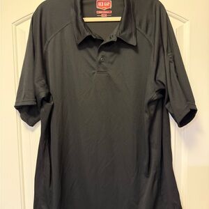 RED KAP Men's Black Polo Work Shirt